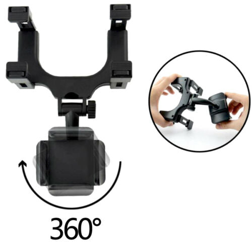 360° Car Rearview Mirror Mount Stand Holder Cradle For Cell Phone GPS Car Rear View Mirror Holder