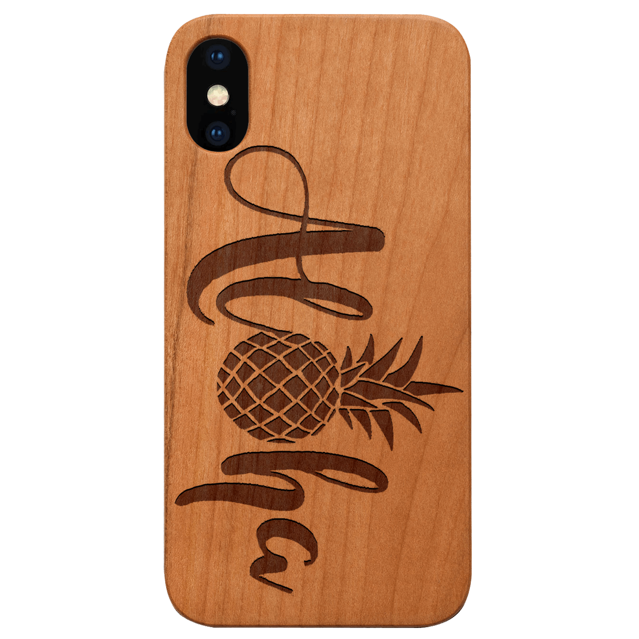 Aloha Pineapple - Engraved Wood Phone Case
