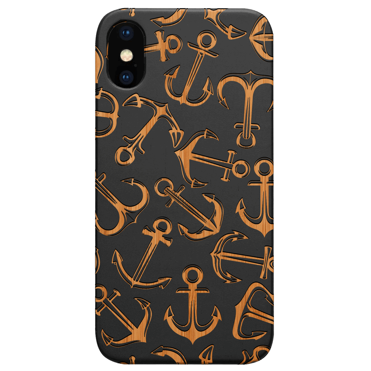 Anchors - Engraved Wood Phone Case