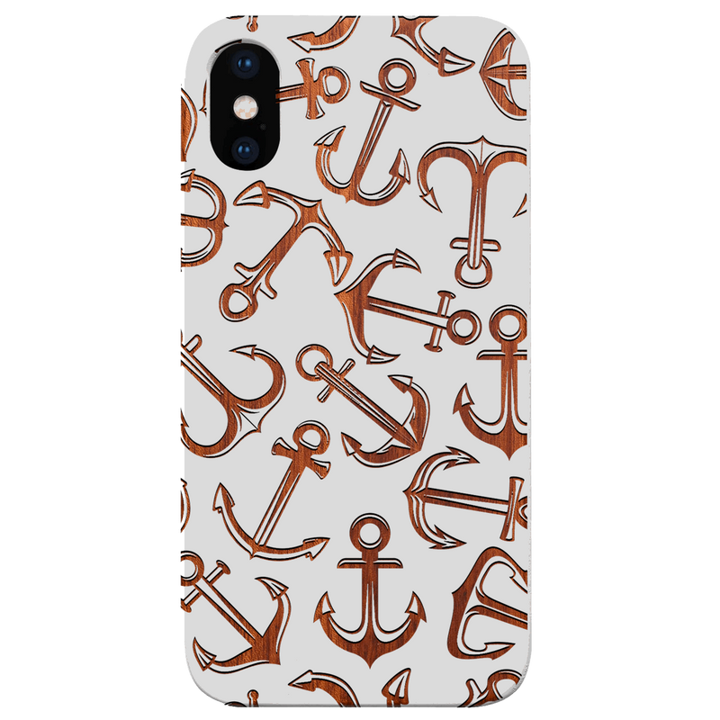 Anchors - Engraved Wood Phone Case