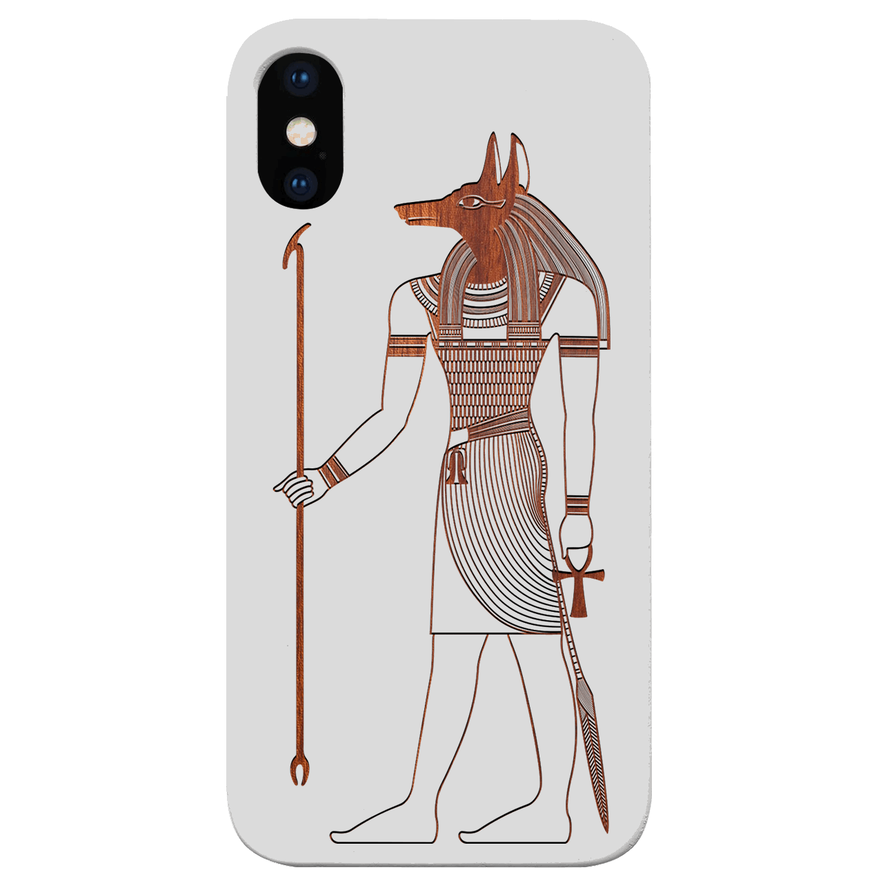 Anubis - Engraved Wood Phone Case