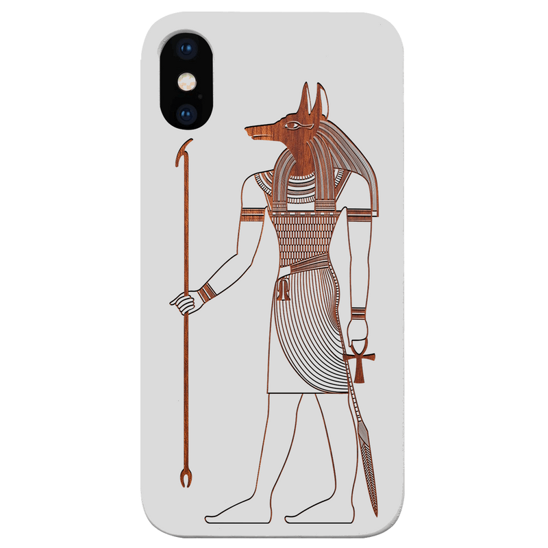 Anubis - Engraved Wood Phone Case