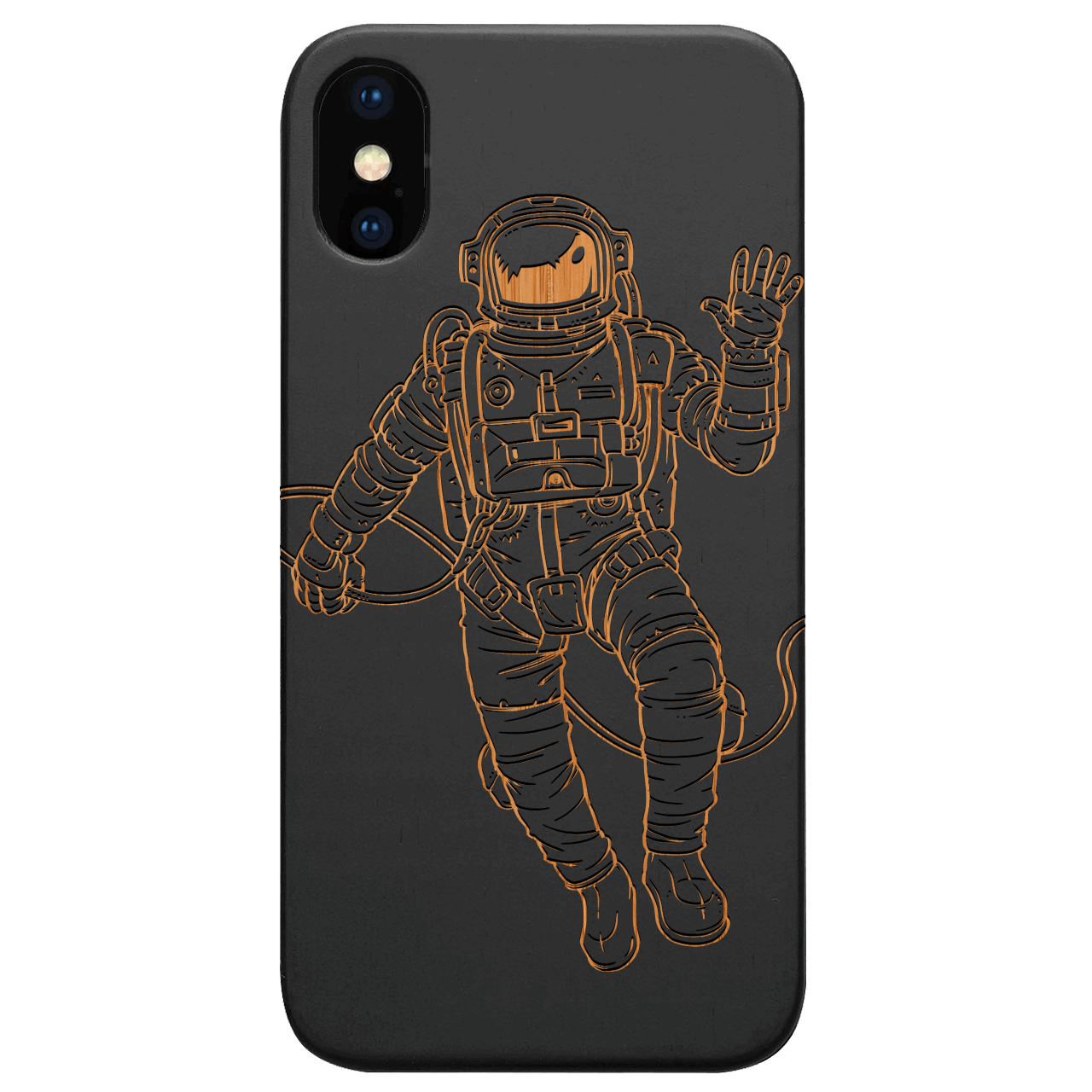 Astronaut - Engraved Wood Phone Case