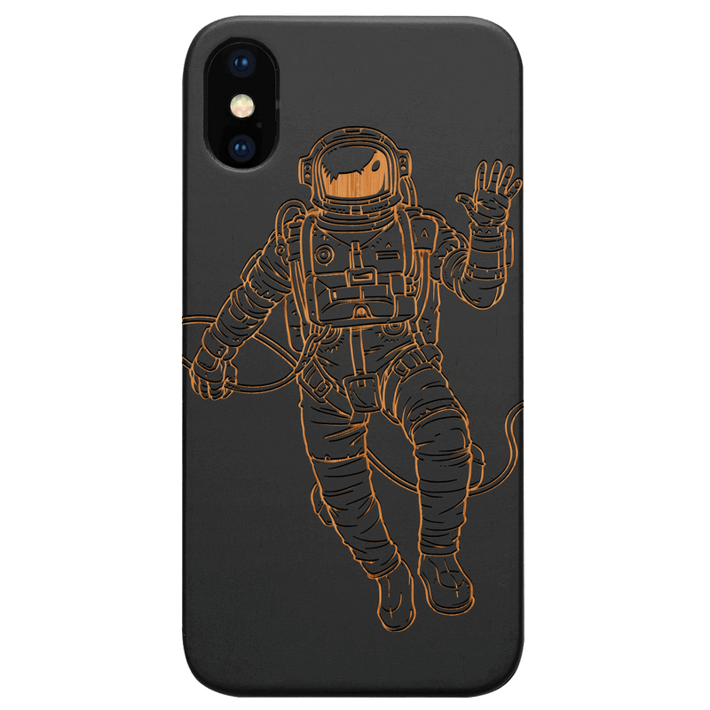 Astronaut - Engraved Wood Phone Case