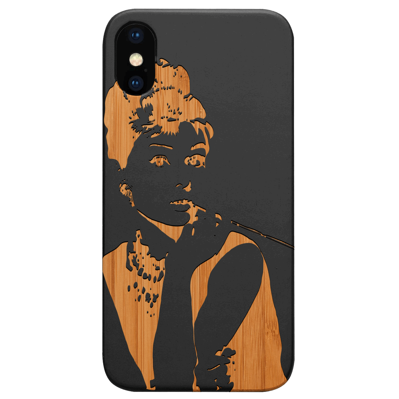 Audrey Hepburn - Engraved Wood Phone Case