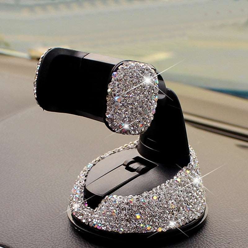 3 in 1 360 Degree Car Phone Holder for Car Dashboard Auto Windows and Air Vent with DIY Crystal Diamond Type for BMW for Toyota