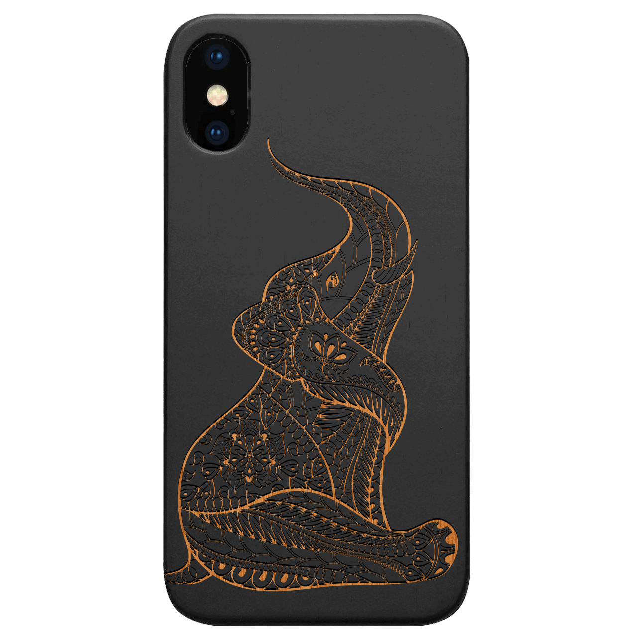 Baby Elephant - Engraved Wood Phone Case