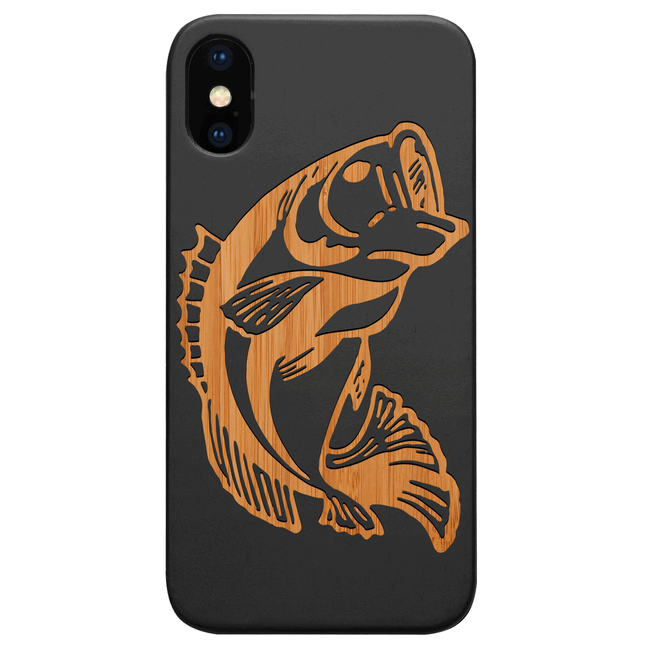 Bass Fish - Engraved Wood Phone Case