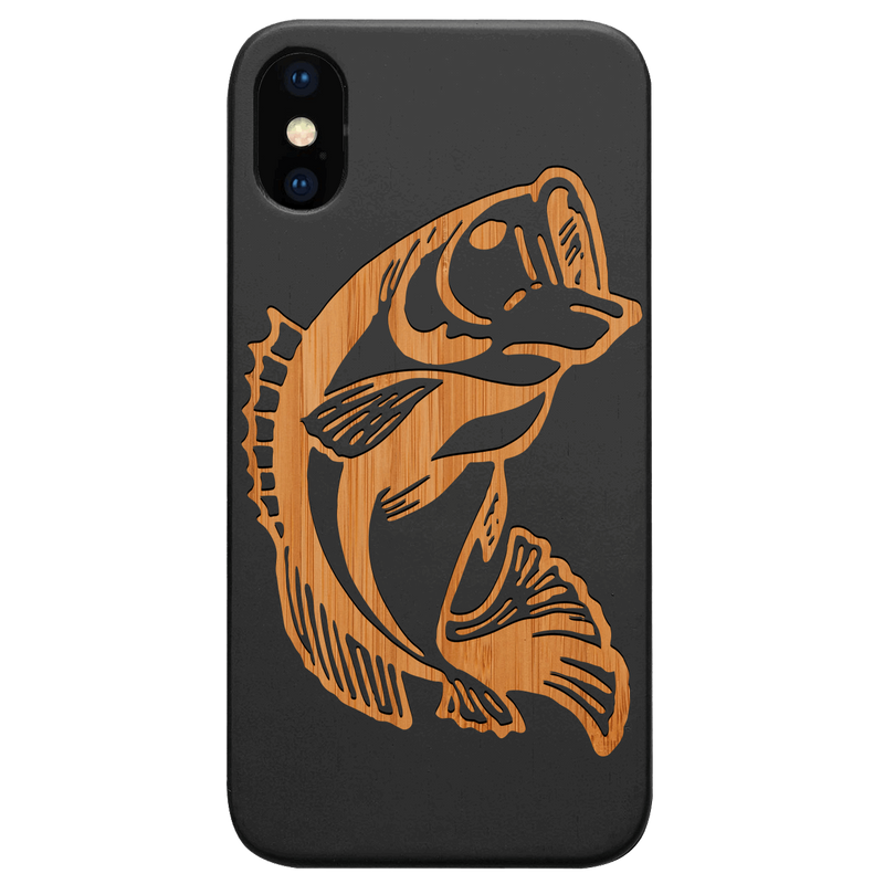 Bass Fish - Engraved Wood Phone Case