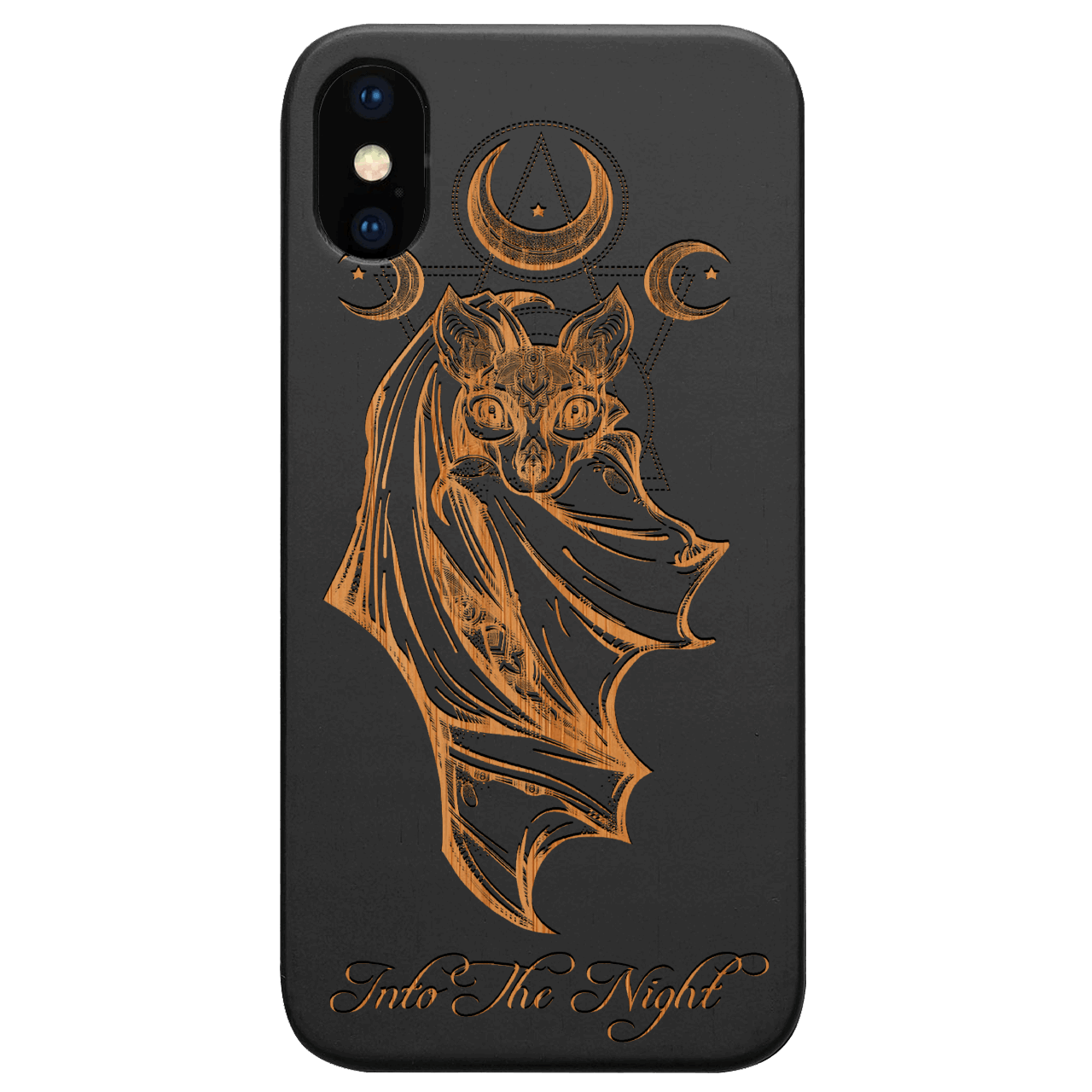 Bat - Engraved Wood Phone Case
