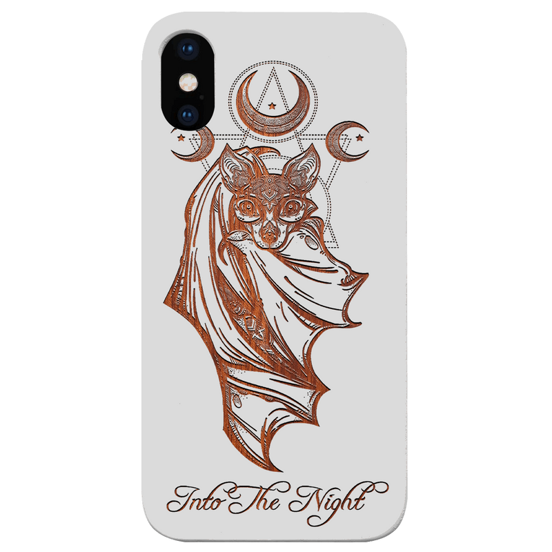 Bat - Engraved Wood Phone Case