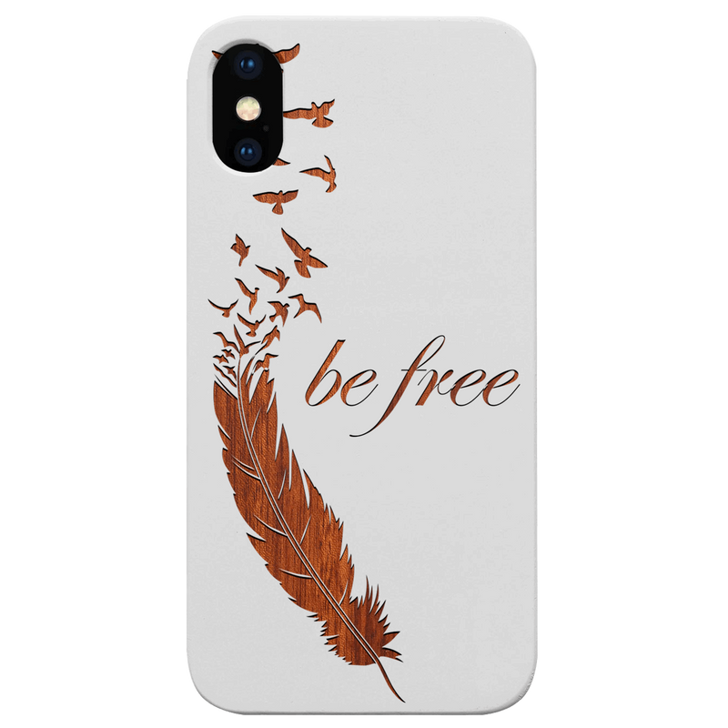 Be Free 1 - Engraved Wood Phone Case