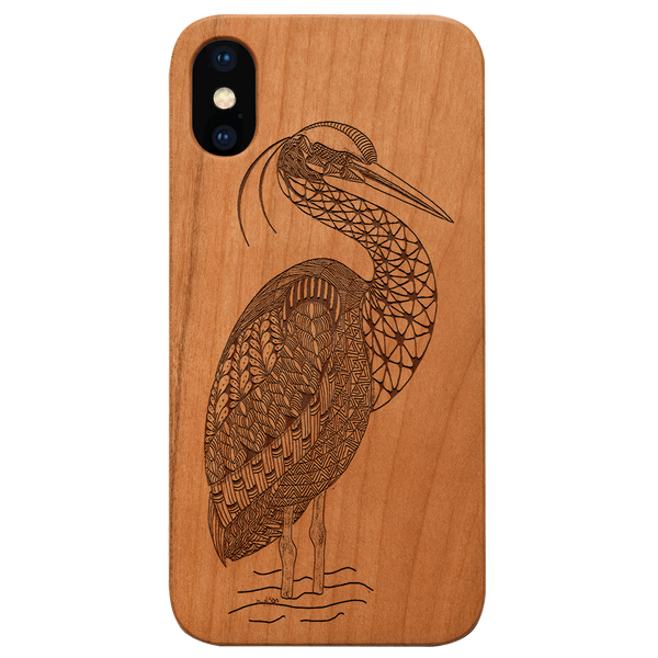 Bird Mandala - Engraved Wood Phone Case