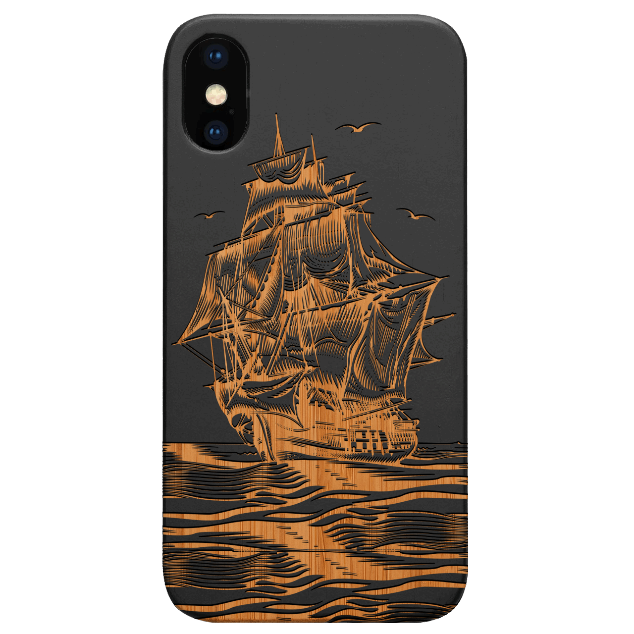 Boat - Engraved Wood Phone Case