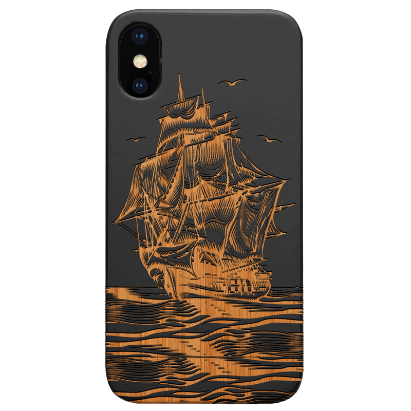 Boat - Engraved Wood Phone Case