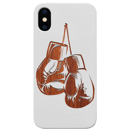 Boxing Gloves - Engraved Wood Phone Case