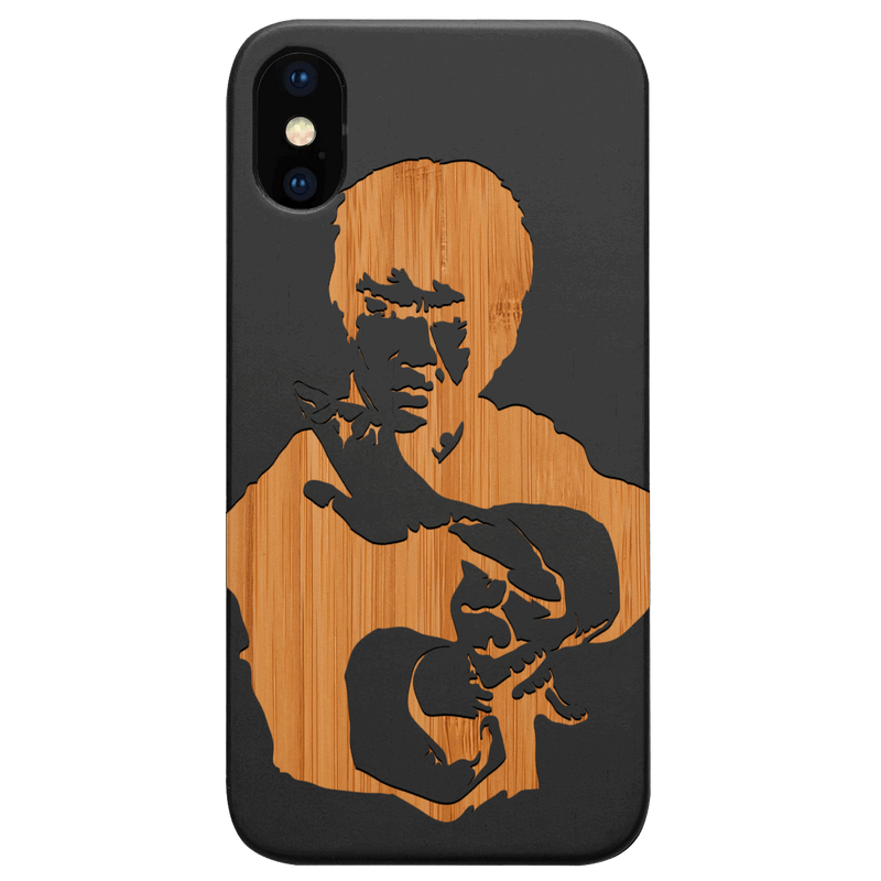 Bruce Lee - Engraved Wood Phone Case