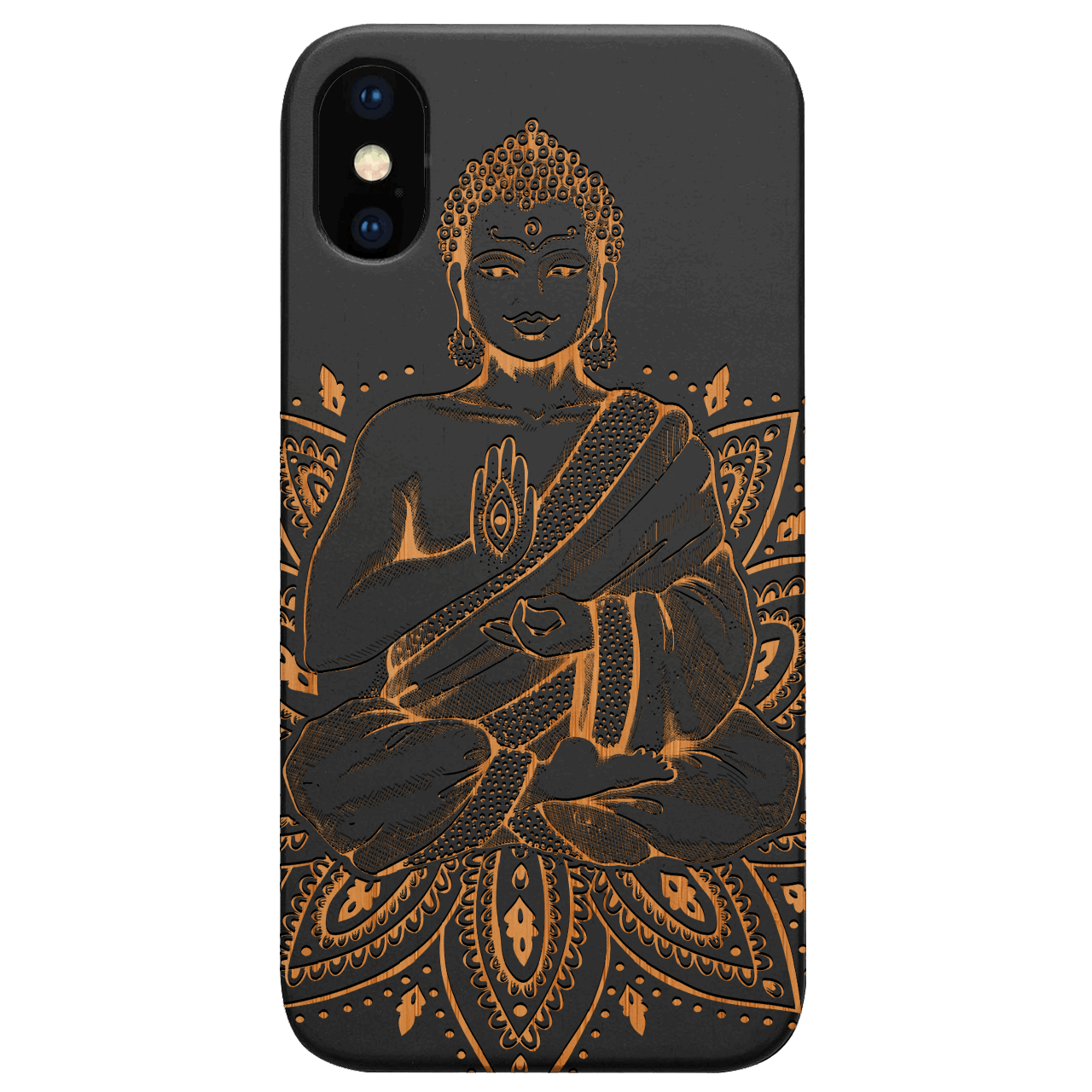 Buddha 2 - Engraved Wood Phone Case