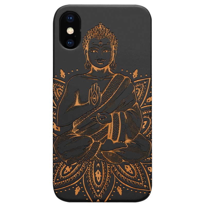 Buddha 2 - Engraved Wood Phone Case