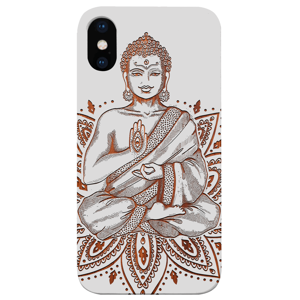 Buddha 2 - Engraved Wood Phone Case