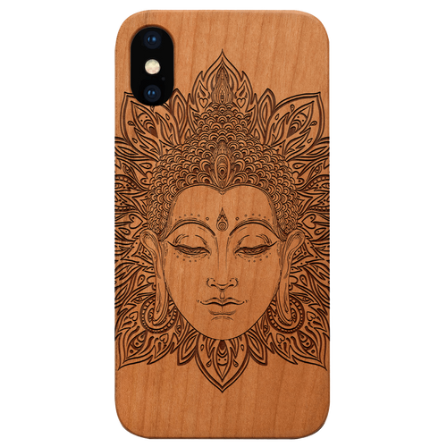 Buddha 3 - Engraved Wood Phone Case