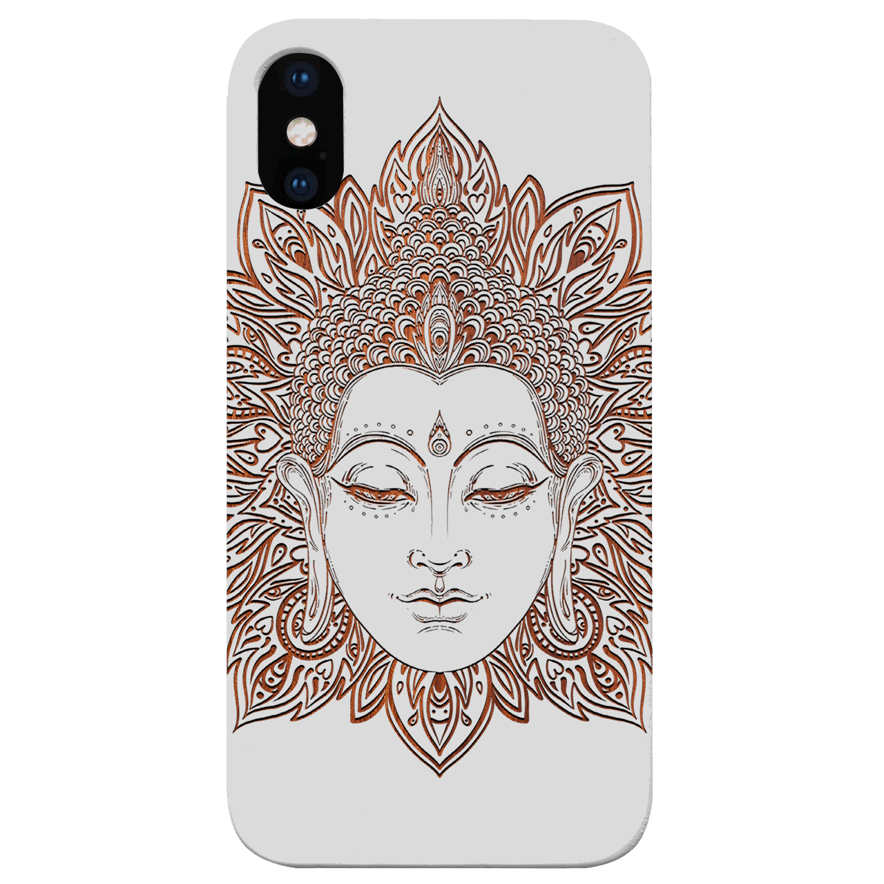 Buddha 3 - Engraved Wood Phone Case