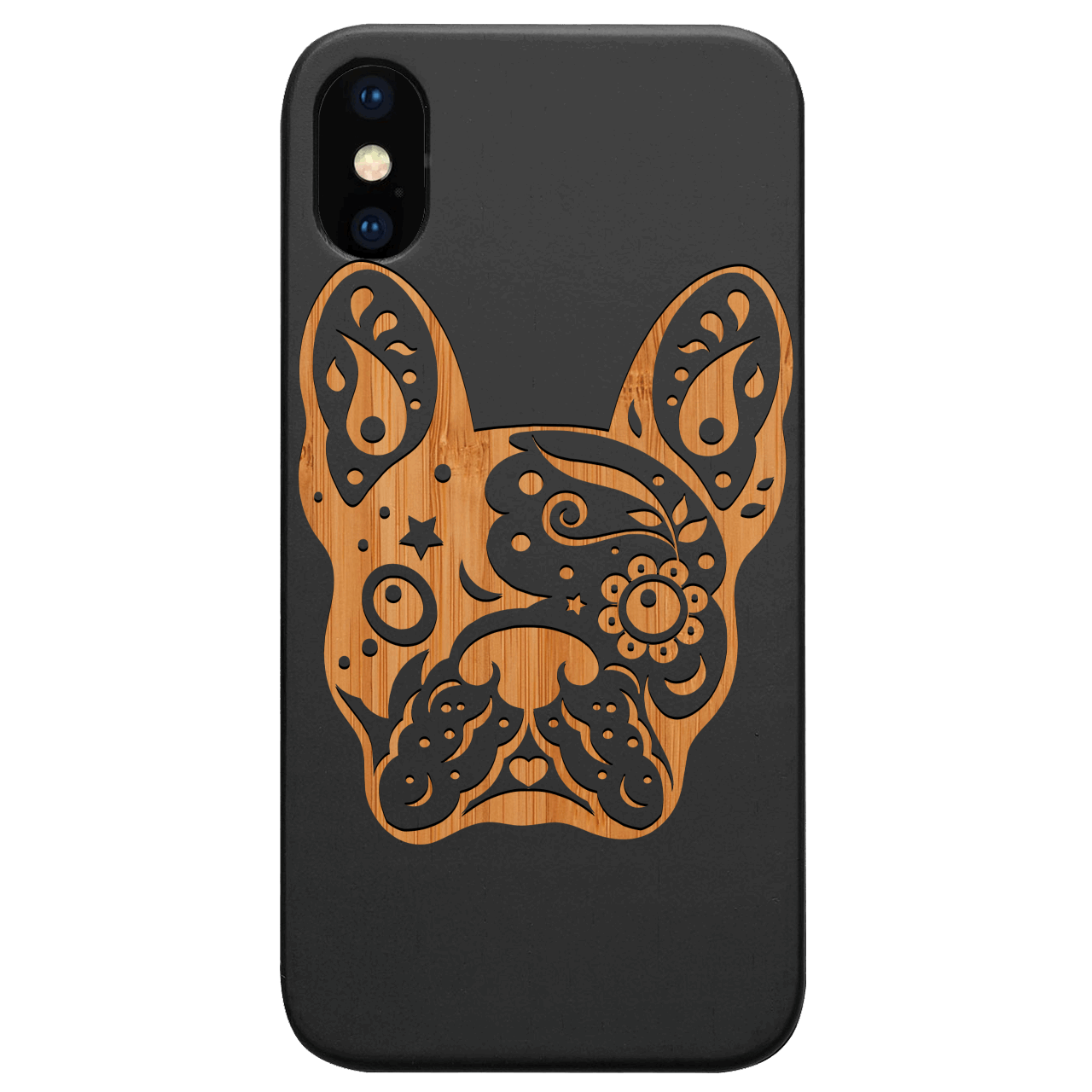 Bulldog - Engraved Wood Phone Case