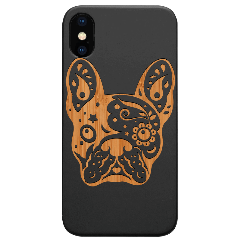 Bulldog - Engraved Wood Phone Case