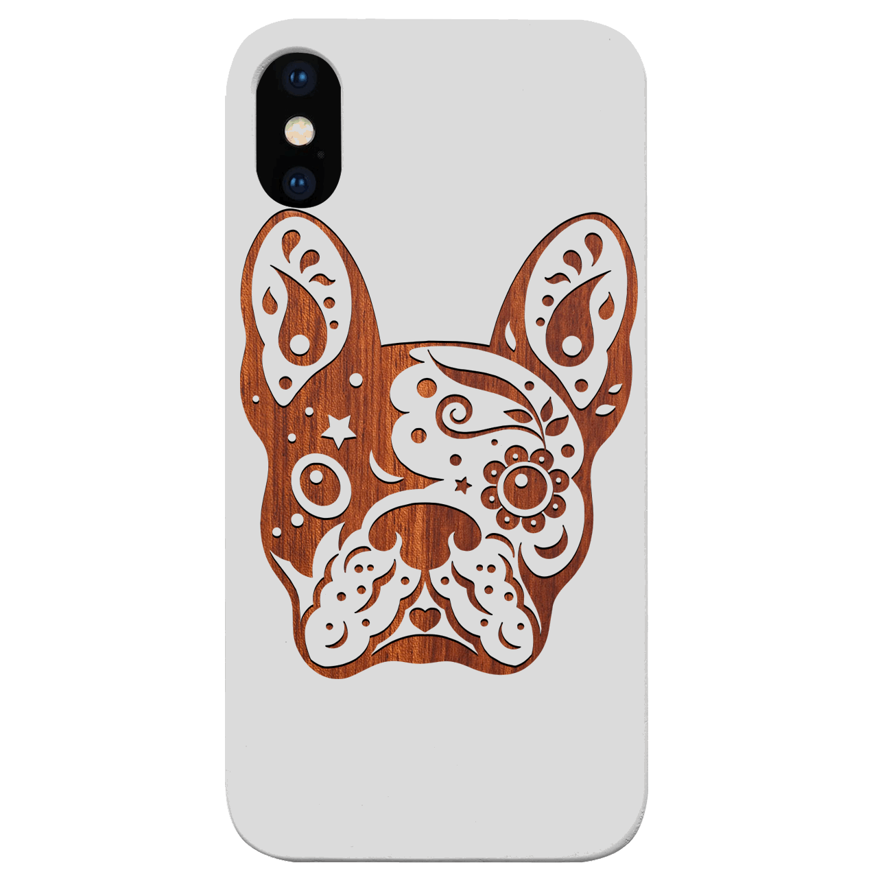Bulldog - Engraved Wood Phone Case