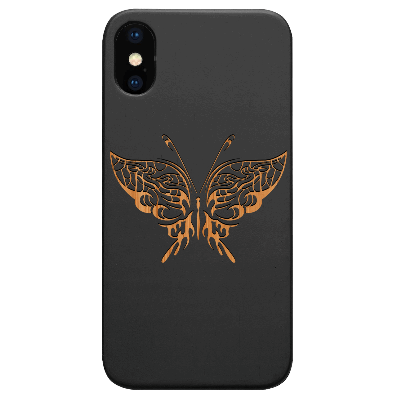 Butterfly 1 - Engraved Wood Phone Case