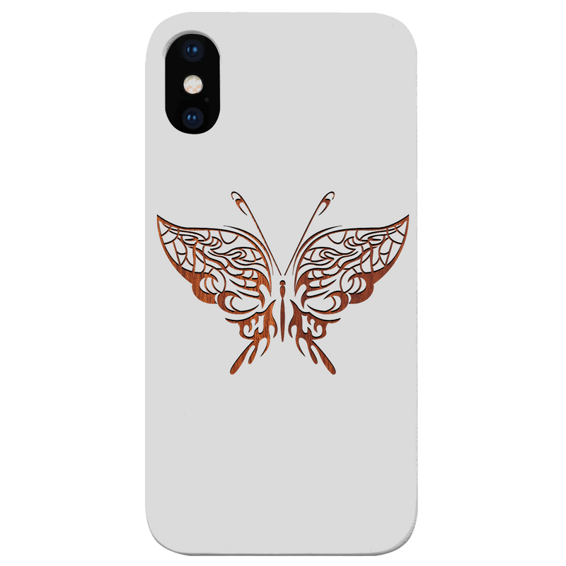 Butterfly 1 - Engraved Wood Phone Case