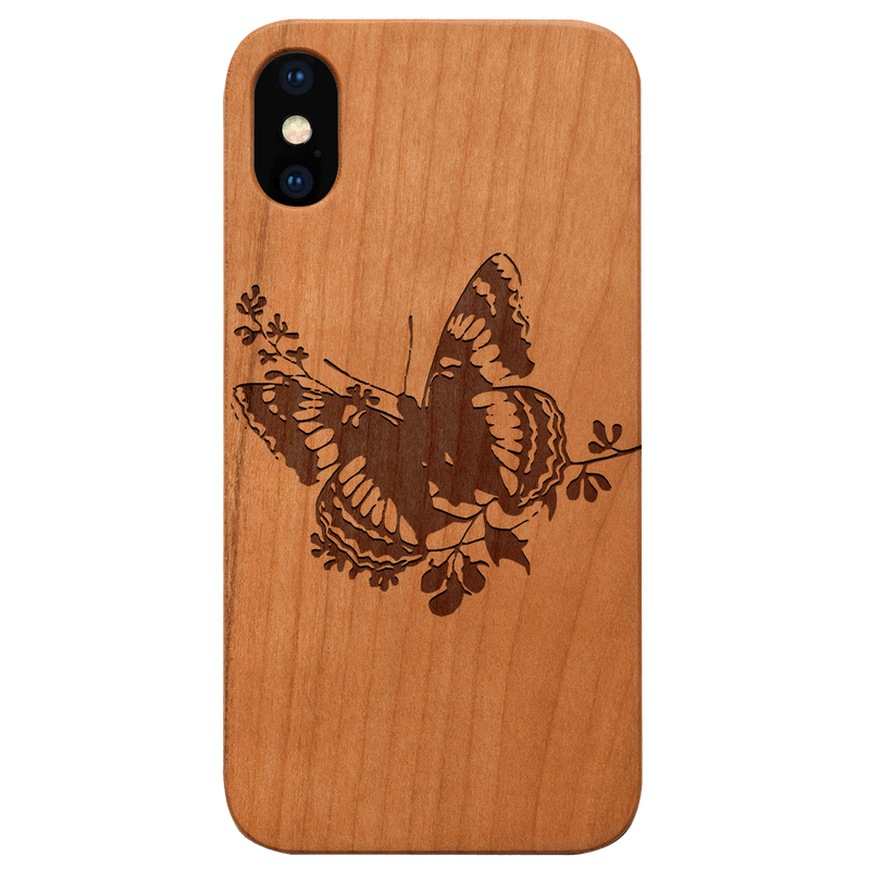 Butterfly 2 - Engraved Wood Phone Case