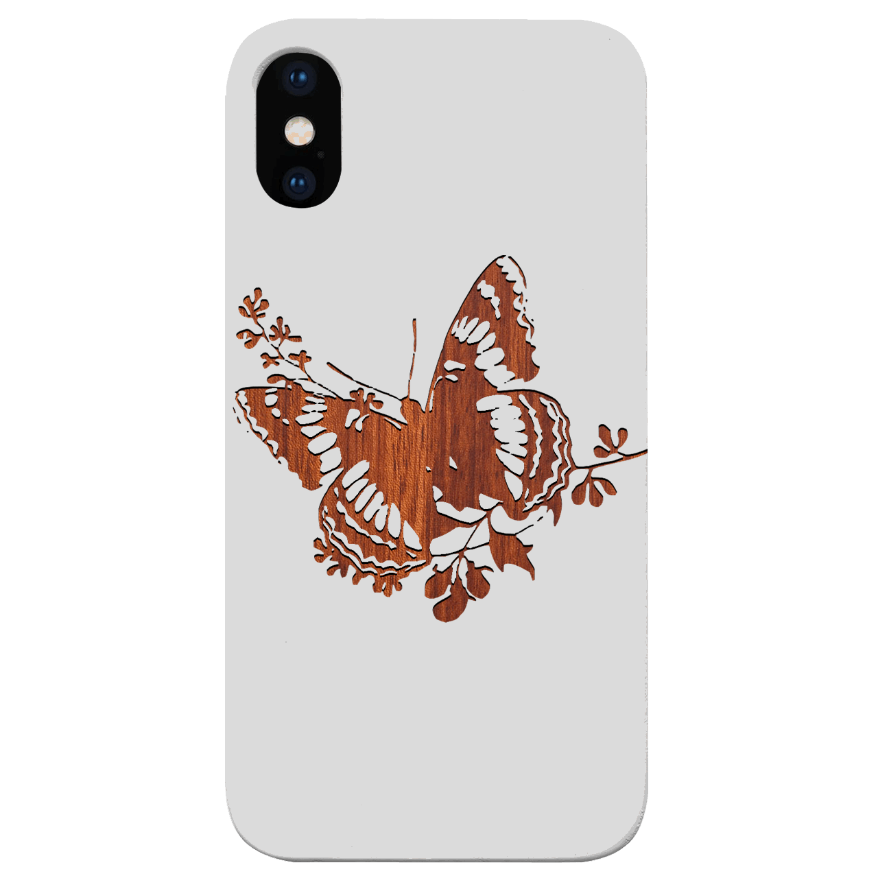 Butterfly 2 - Engraved Wood Phone Case