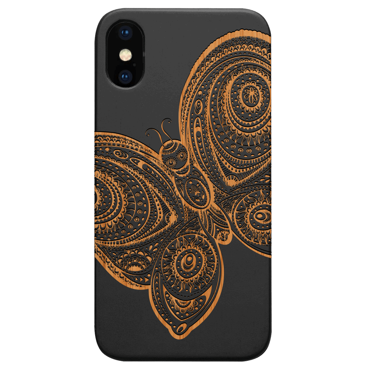 Butterfly 3 - Engraved Wood Phone Case