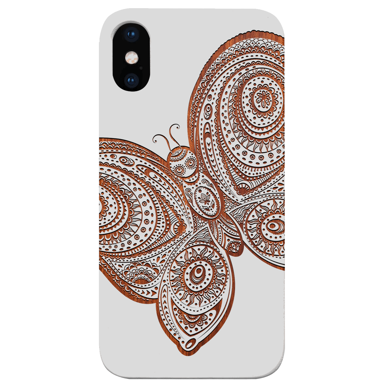 Butterfly 3 - Engraved Wood Phone Case