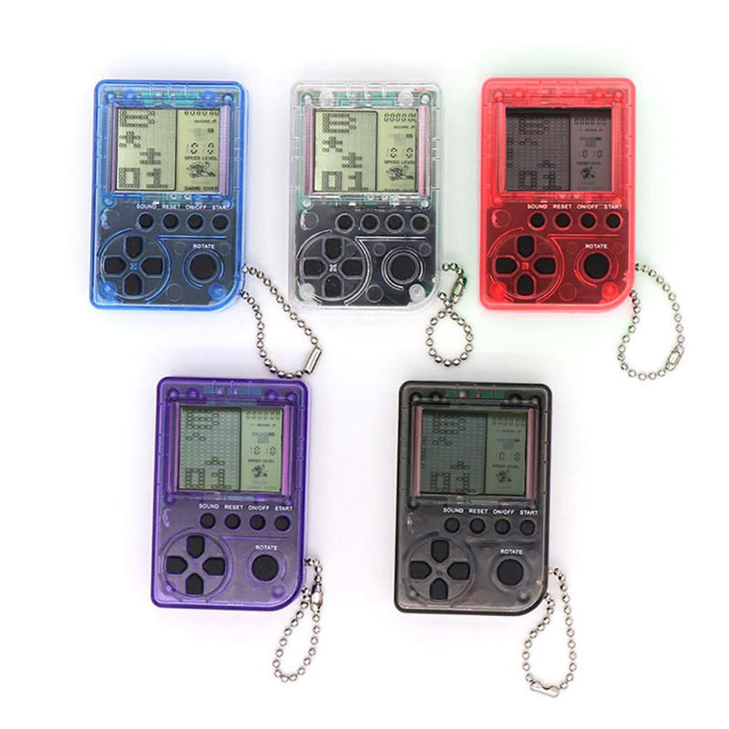 Mini Console Game Machine Children's Handheld Nostalgic Mini Game Console With Keychain Tetris Video Game Kids Children Gifts