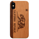 California Flag - Engraved Wood Phone Case