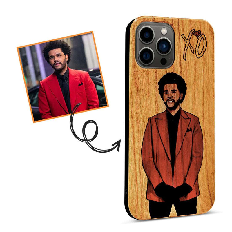 Cartoon Yourself Customize Wood Phone Case