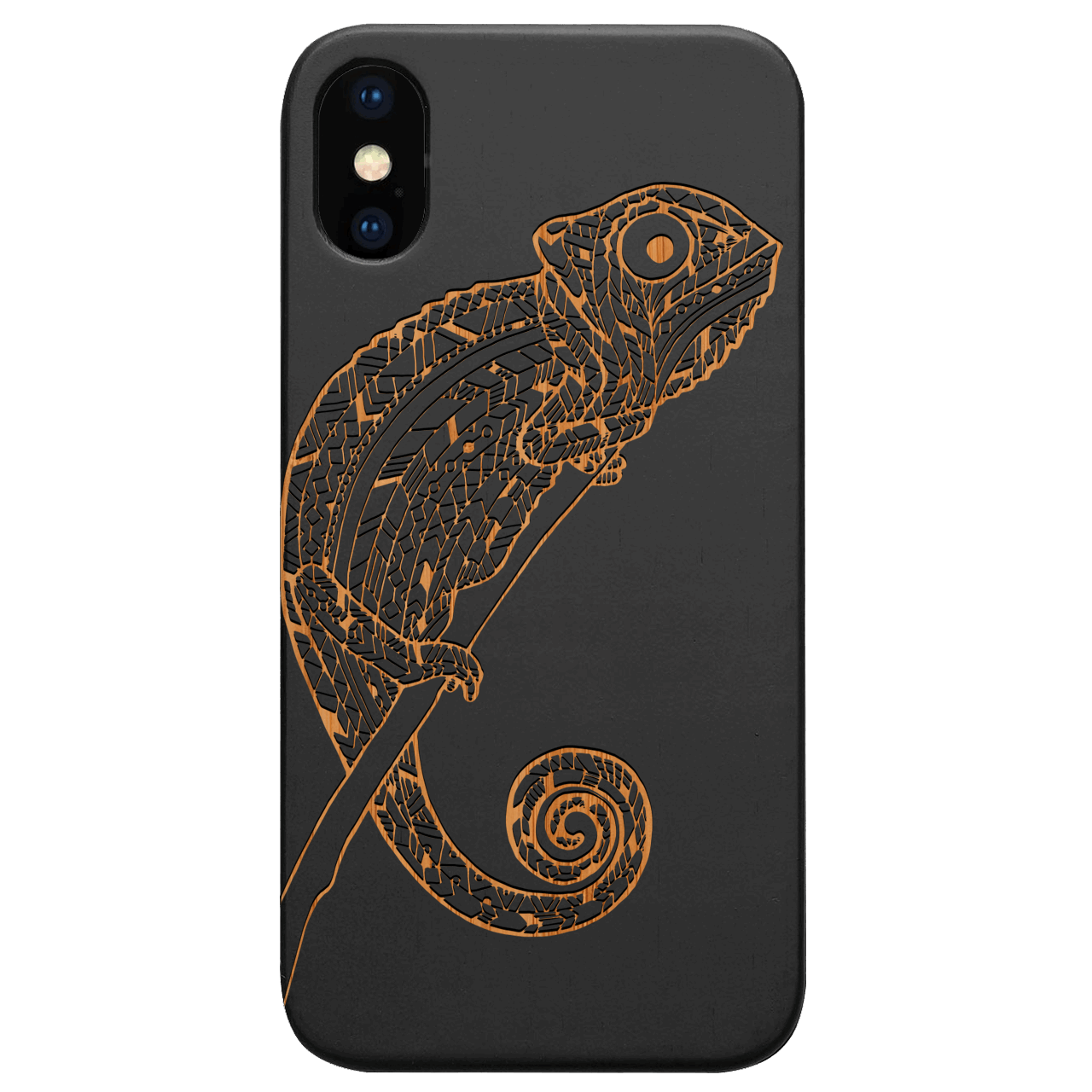 Chameleon - Engraved Wood Phone Case