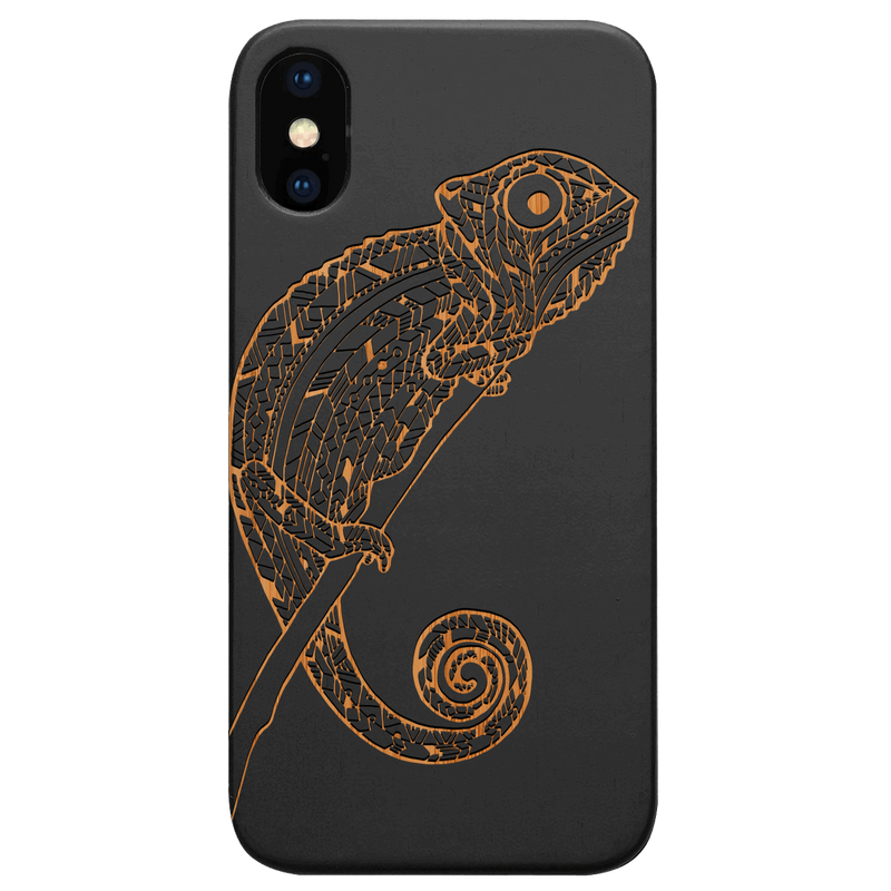 Chameleon - Engraved Wood Phone Case