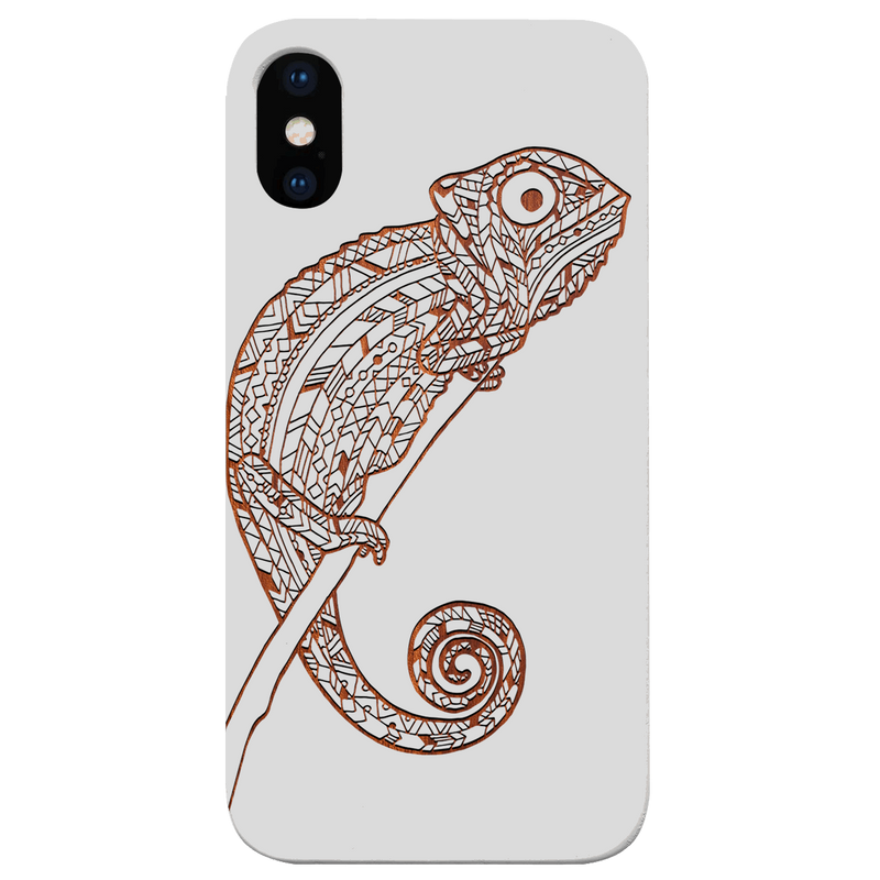 Chameleon - Engraved Wood Phone Case