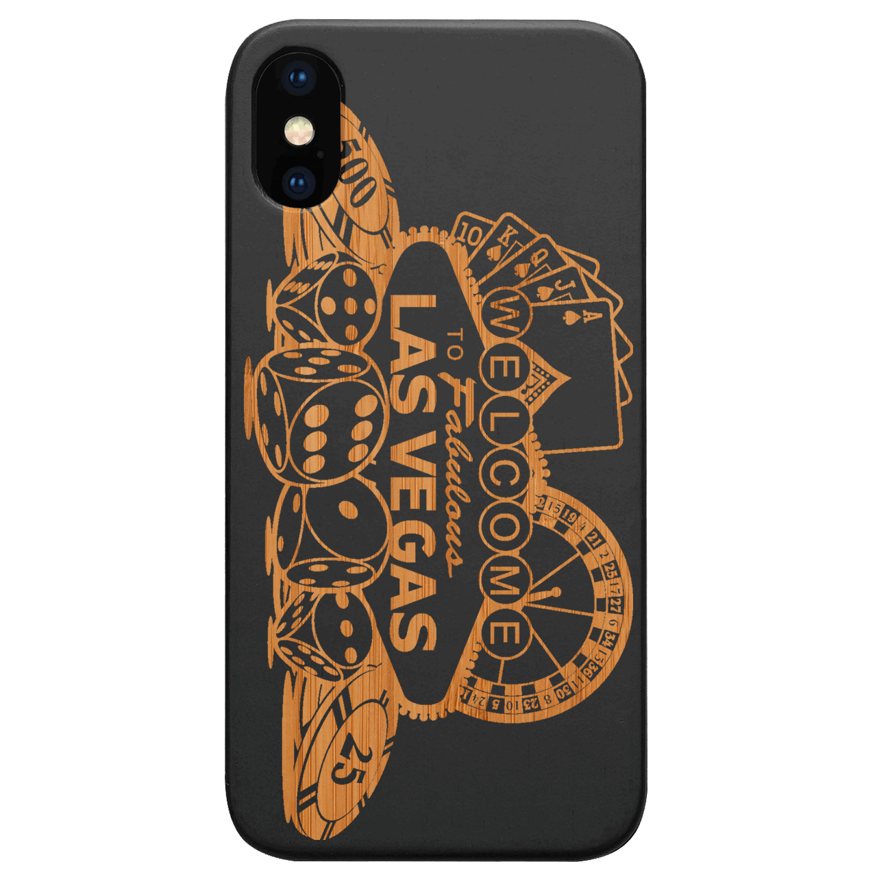 City Vegas 3 - Engraved Wood Phone Case