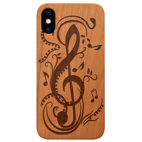 Clef 1 - Engraved Wood Phone Case