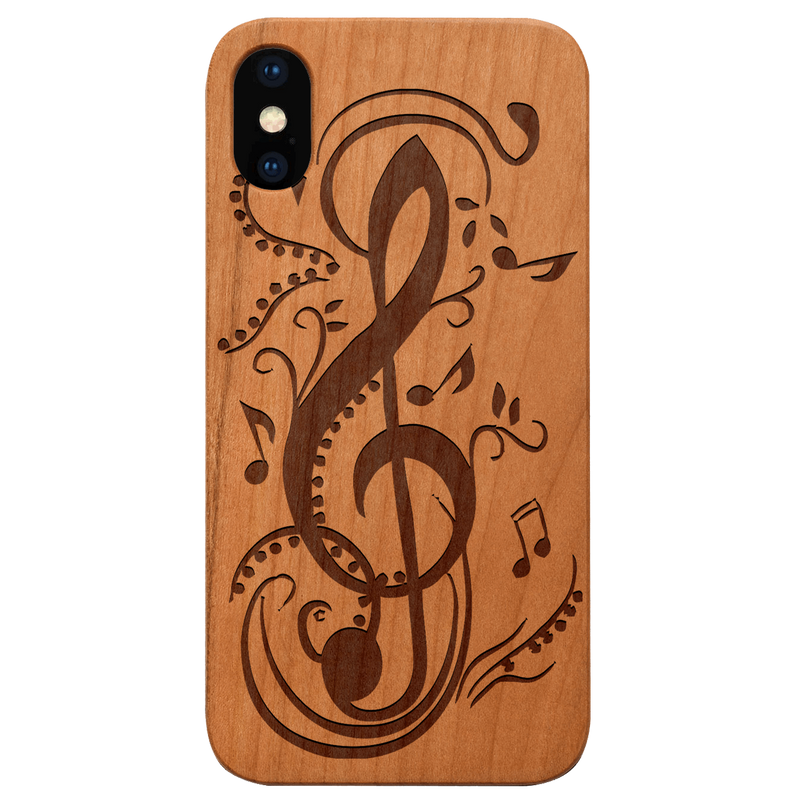 Clef 1 - Engraved Wood Phone Case