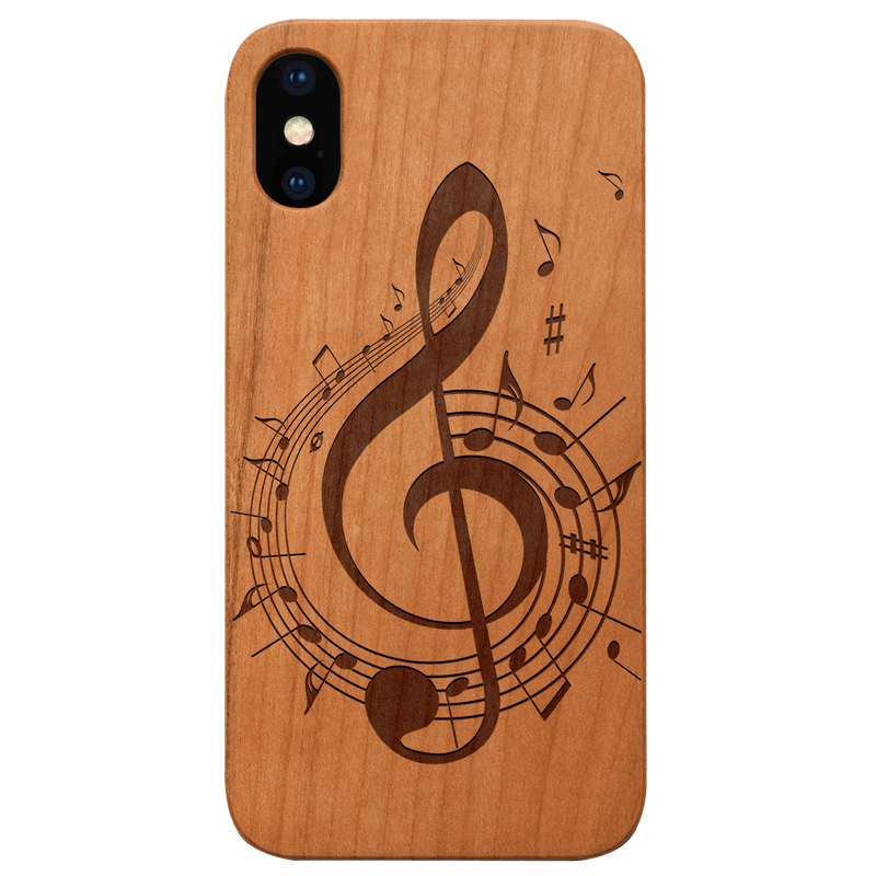 Clef 4 - Engraved Wood Phone Case