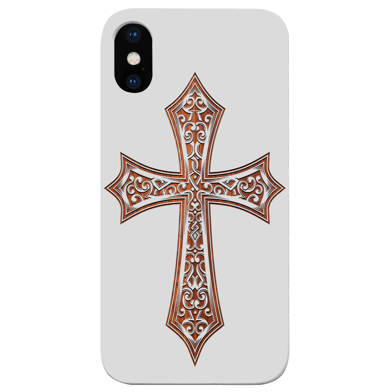 Cross 2 - Engraved Wood Phone Case