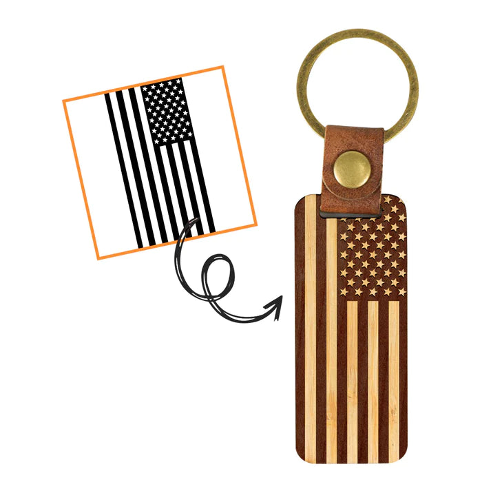 Customize Wood Keychain