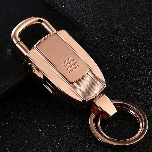 Cigarette Lighter Men Keychain Car KeyChains Multifunction Key Rings