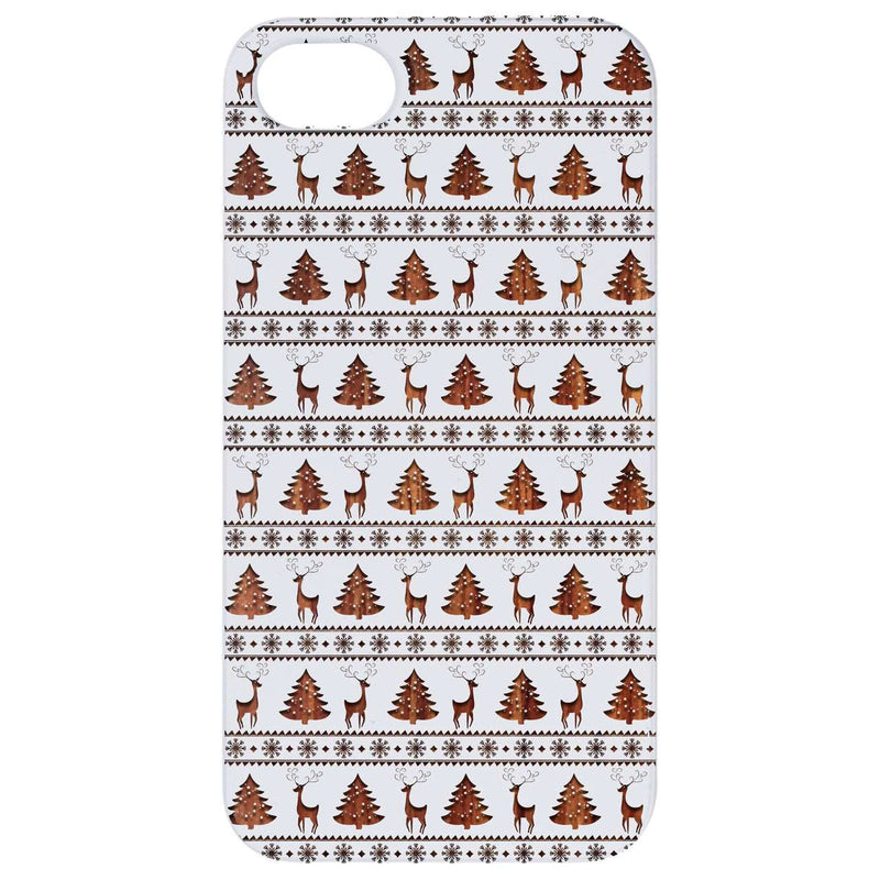 Deer Pattern - Engraved Wood Phone Case