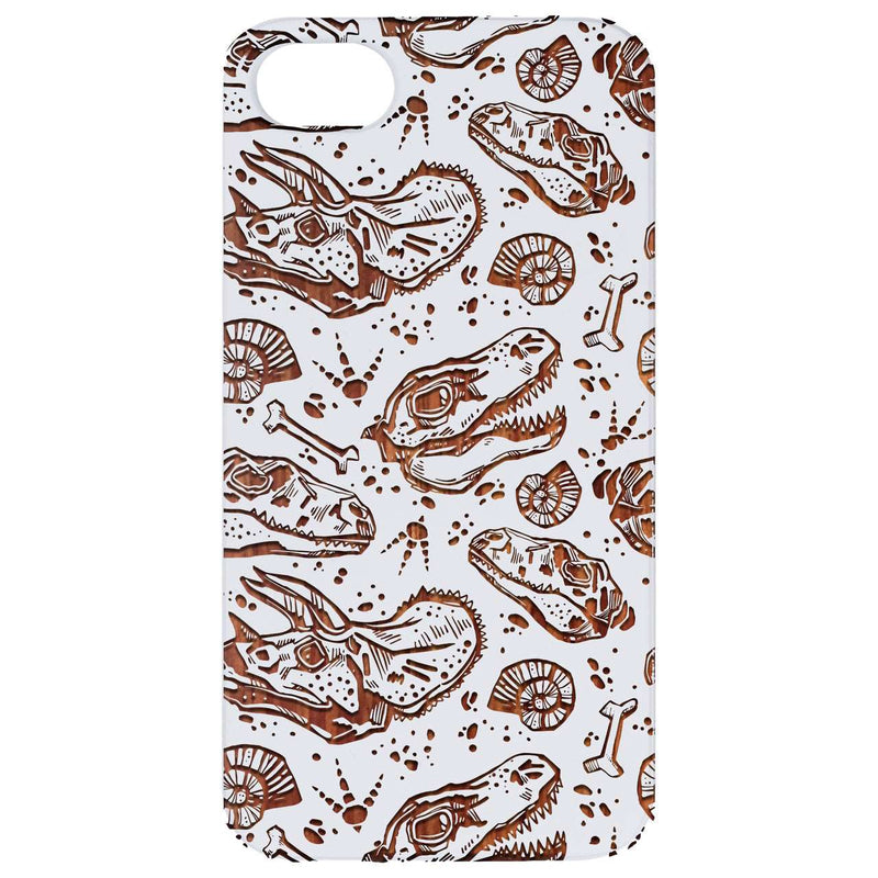 Dinosaur Fossil - Engraved Wood Phone Case